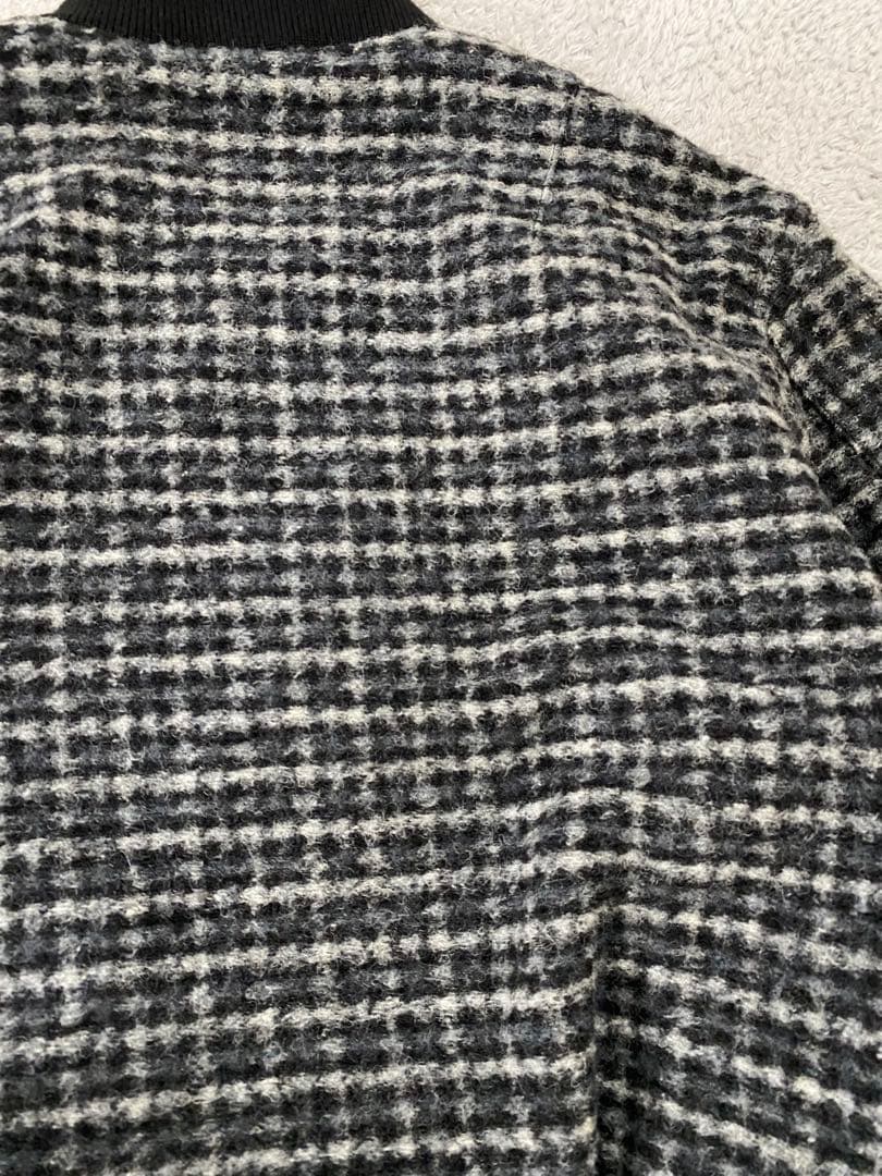 【美品】N.HOOLYWOOD グレンチェック　MA-1 ボンバージャケット　M