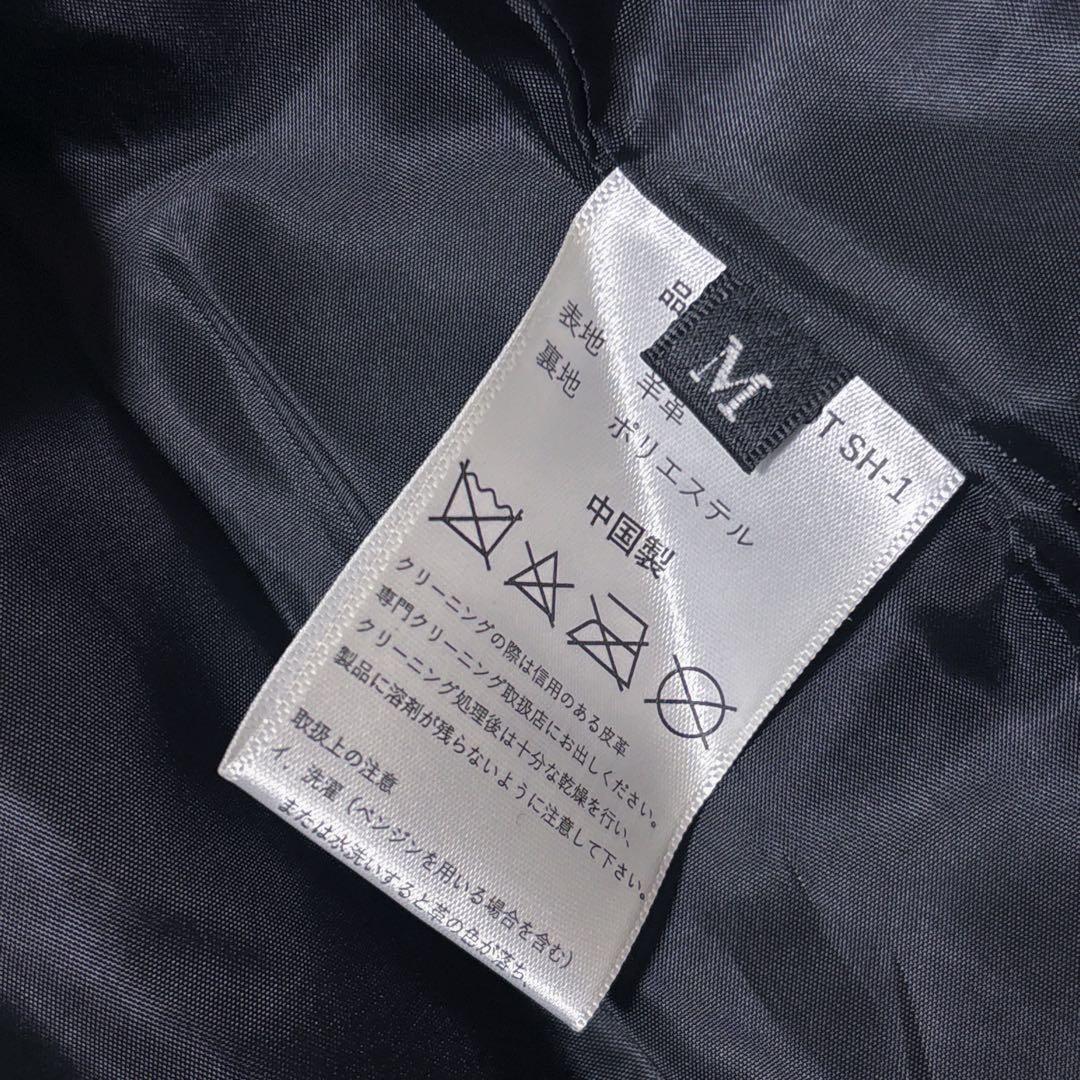 良品 Safari homme ラムレザー テーラードジャケット ブラック 本革