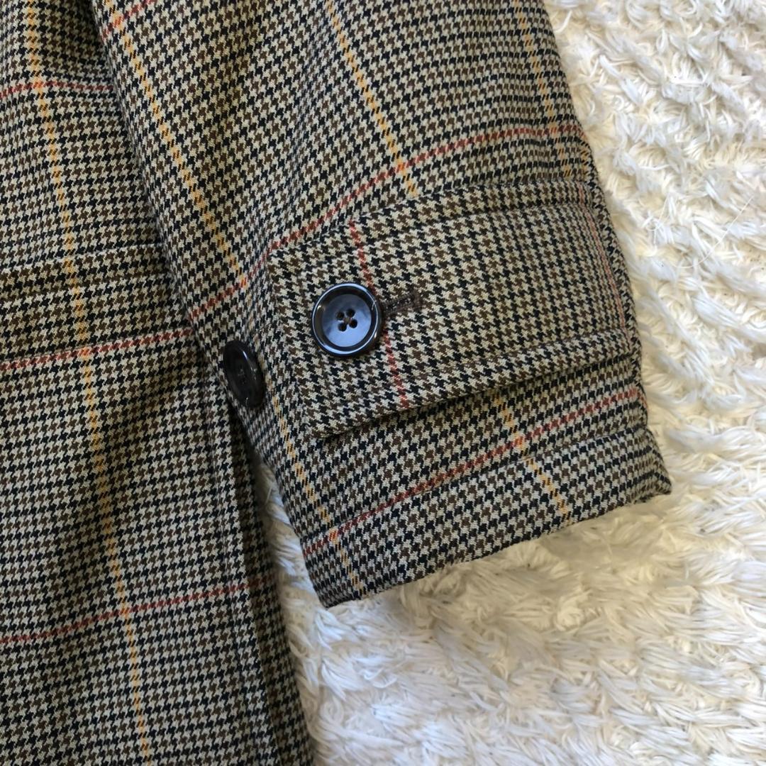 《 BEAMS ビームス 》 メンズ ダッフルコート Ⅼ グレー チェック