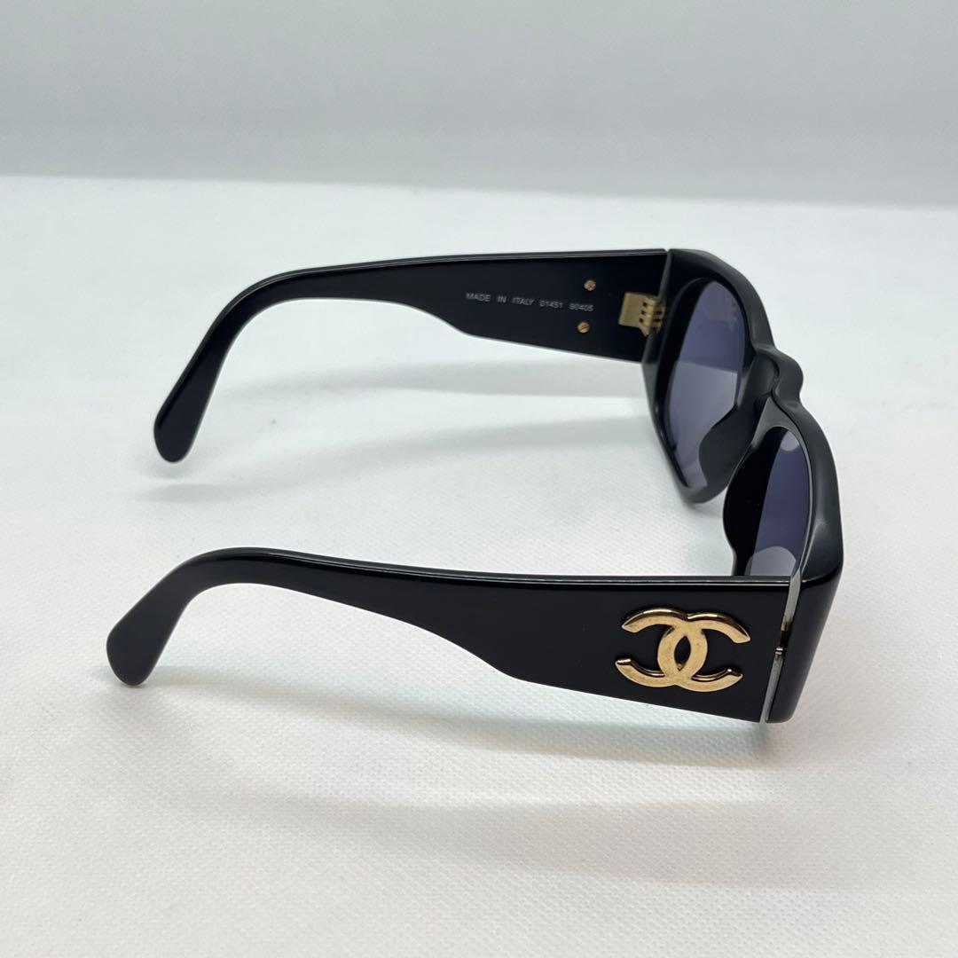 一点物 CHANEL ゴールドロゴ ブラック 01451 90405 サングラス