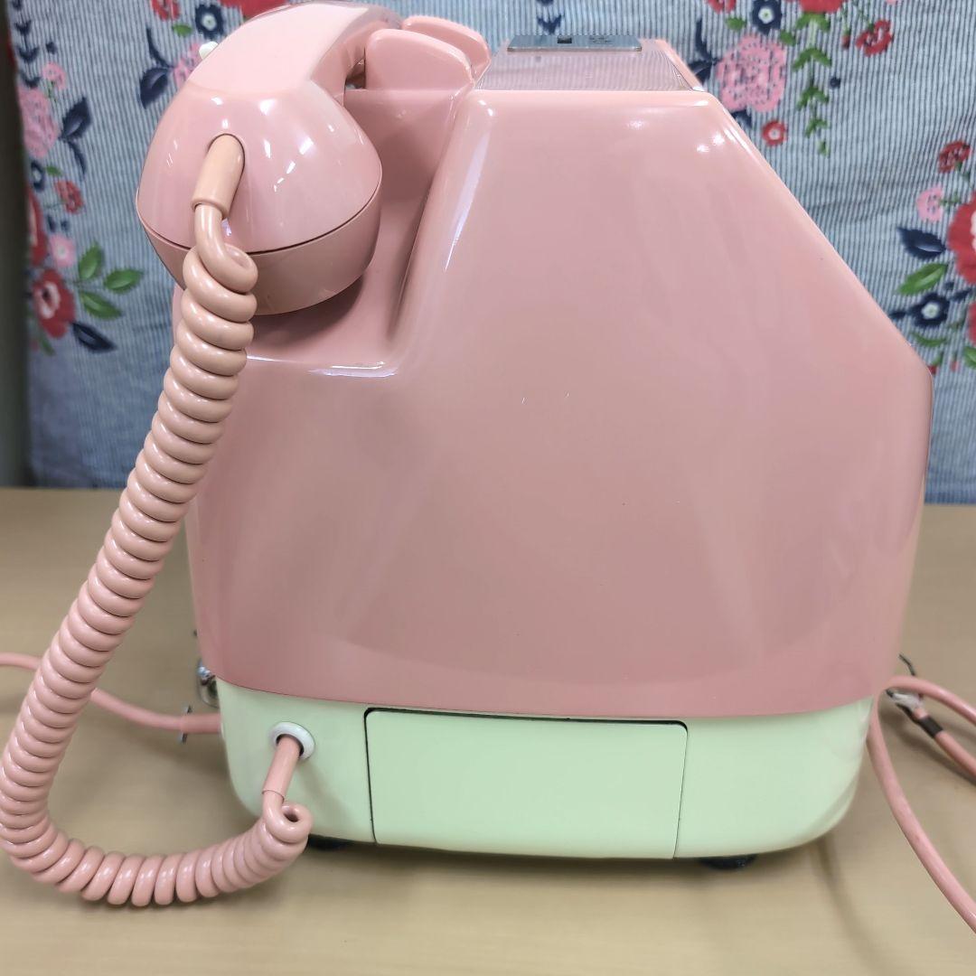★10円玉式 電話機 【昭和レトロ】ピンク電話