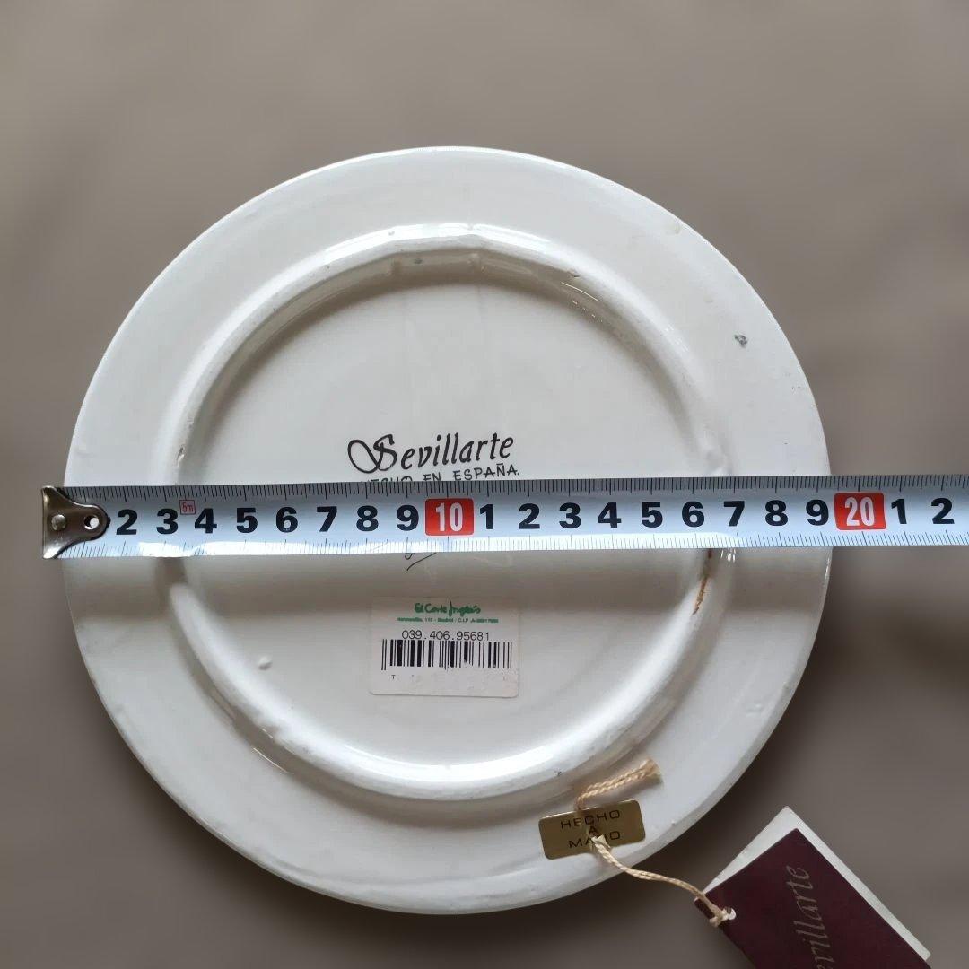 ❦セビリア焼　陶器プレート　タイル　壁掛け　飾り　鍋敷き　スタンド付