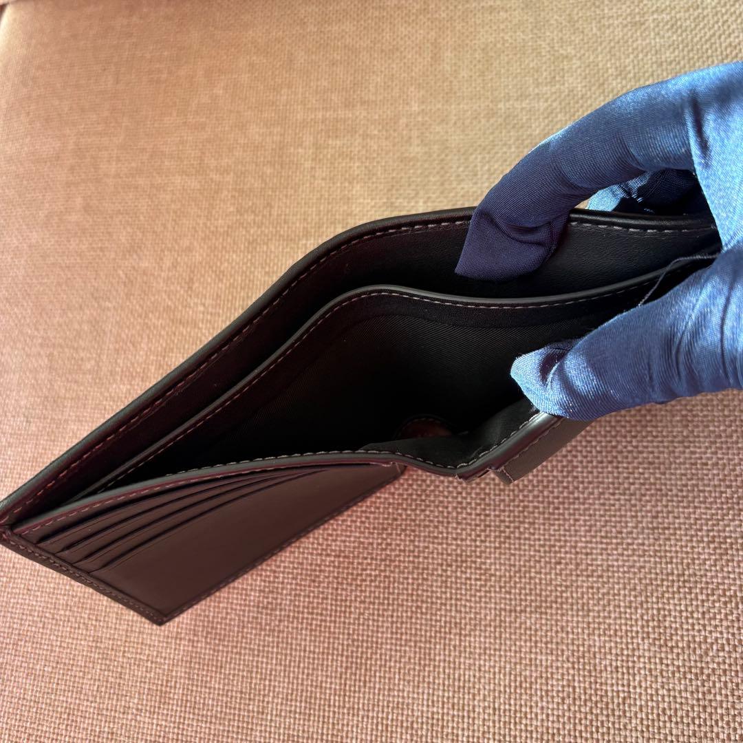 極美品 COACH 二つ折り財布 シグネチャー デニム 黒 コーチ