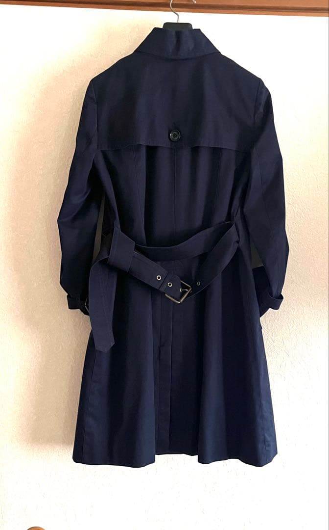 【得】バーバリー　ネイビー トレンチコート ダブルブレスト