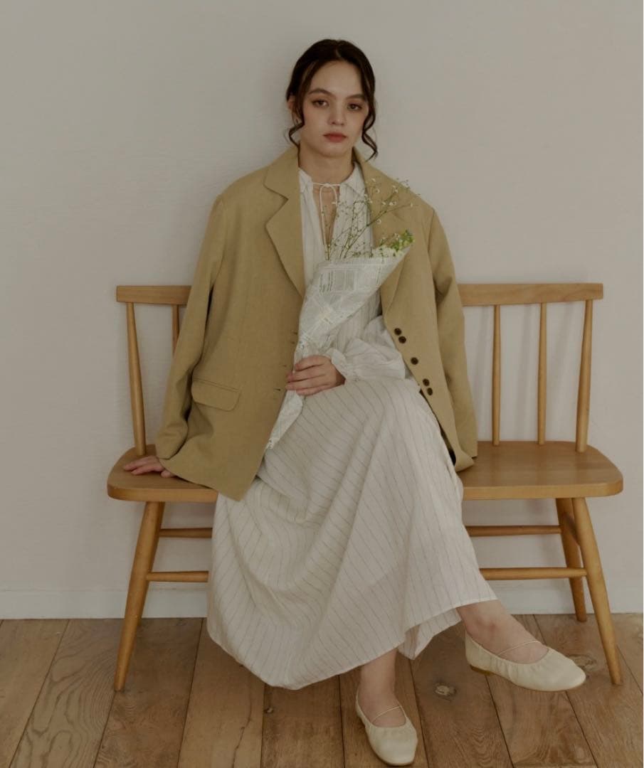 オルン　OLUN linen blend jacket リネンブレンドジャケット