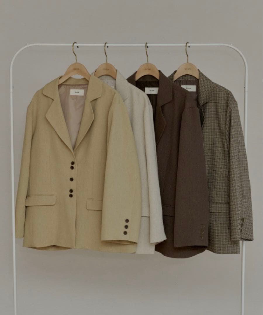 オルン　OLUN linen blend jacket リネンブレンドジャケット