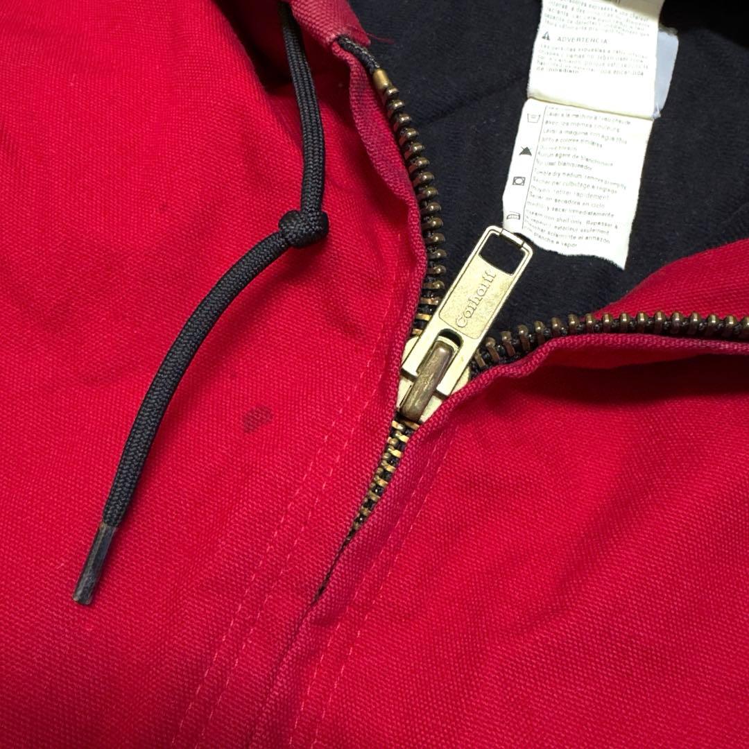 carhartt アクティブジャケット　希少　S カーハート　赤　レッド　ダック
