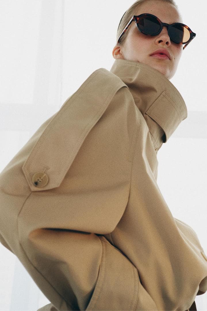 g*i様 ZARA ショート丈ハイネックトレンチコート　Sサイズ