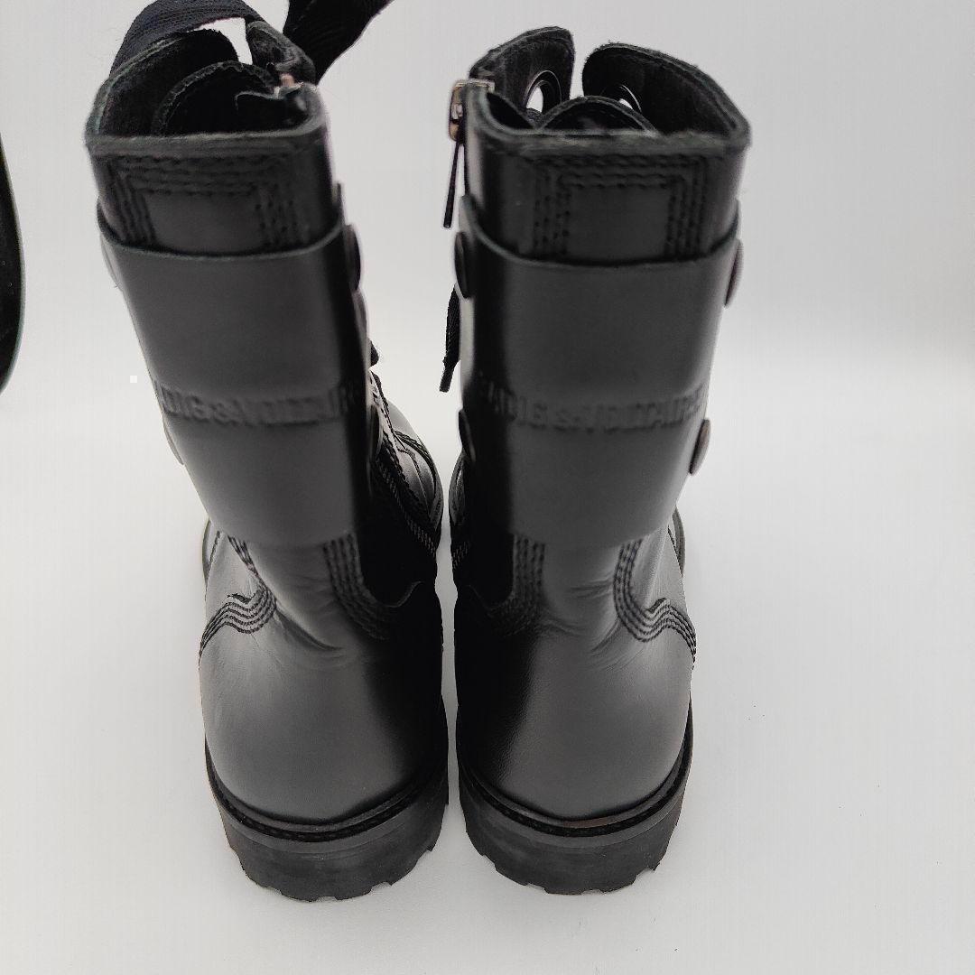 美品 ZADIG&VOLTAIRE ショートブーツ レースアップ リボン