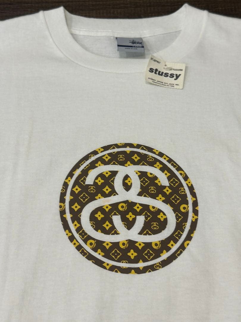 dead stock old stussy モノグラム　シャネルロゴ　L