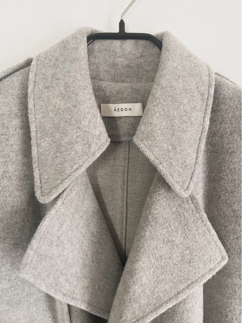 aeron ロング トレンチ ウール コート