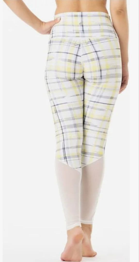 SUKALA　チェックレギンス ヨガウェア　 イエロー M