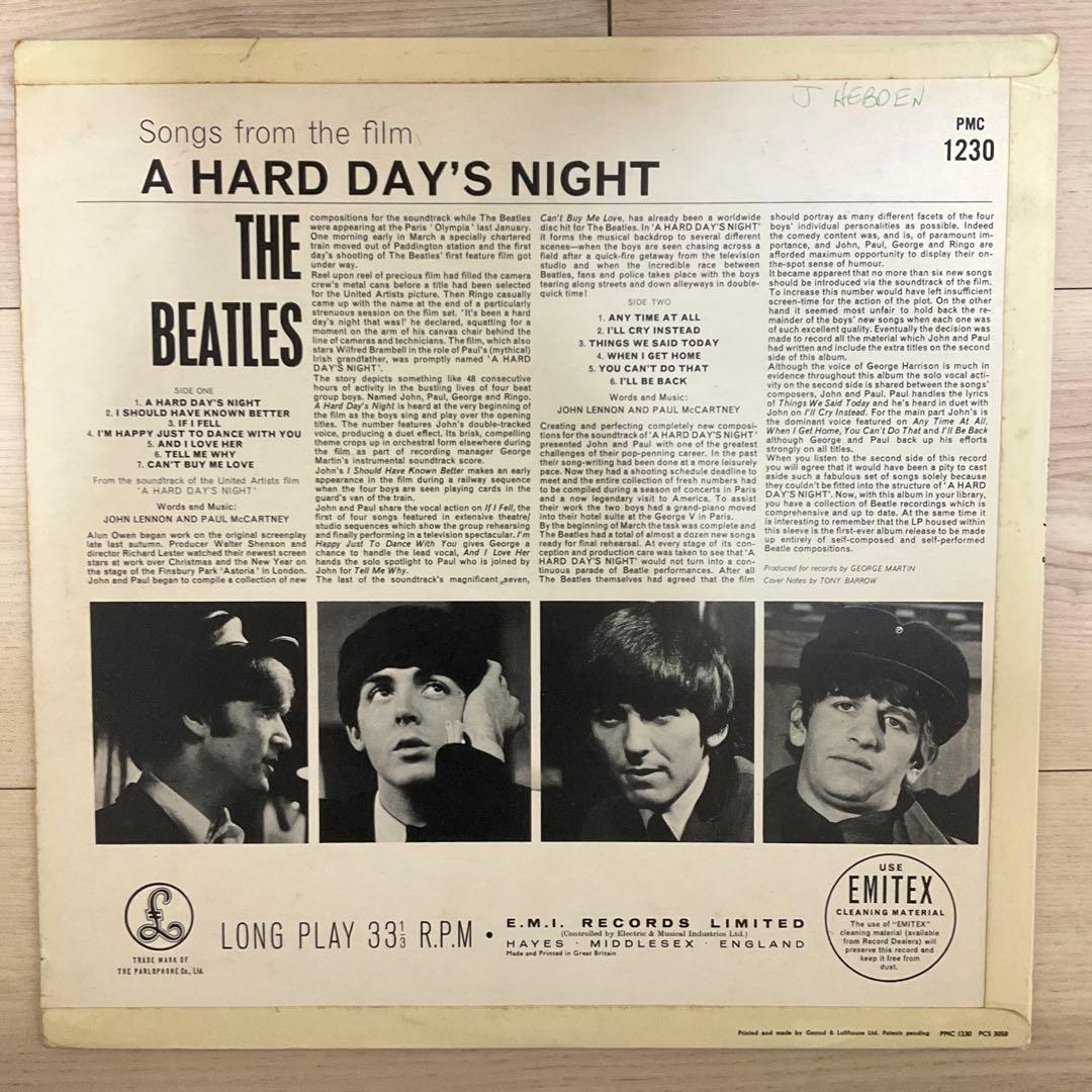 ビートルズ A HARD DAY'S NIGHT モノ　UKオリジナル　レコード