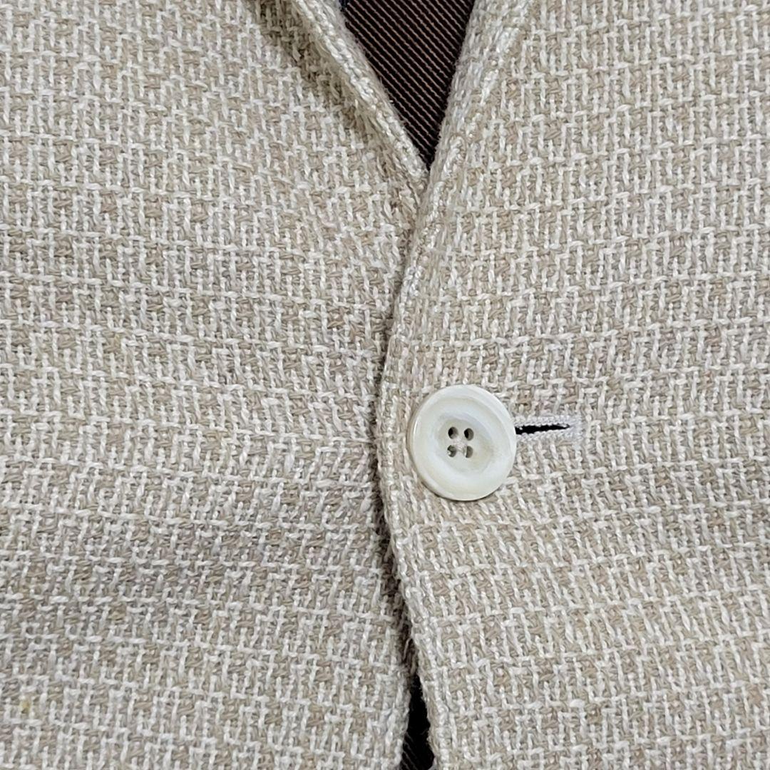 ★アラン様 LARDINI 春夏 シルク 超高級 ベージュ テーラードジャケット