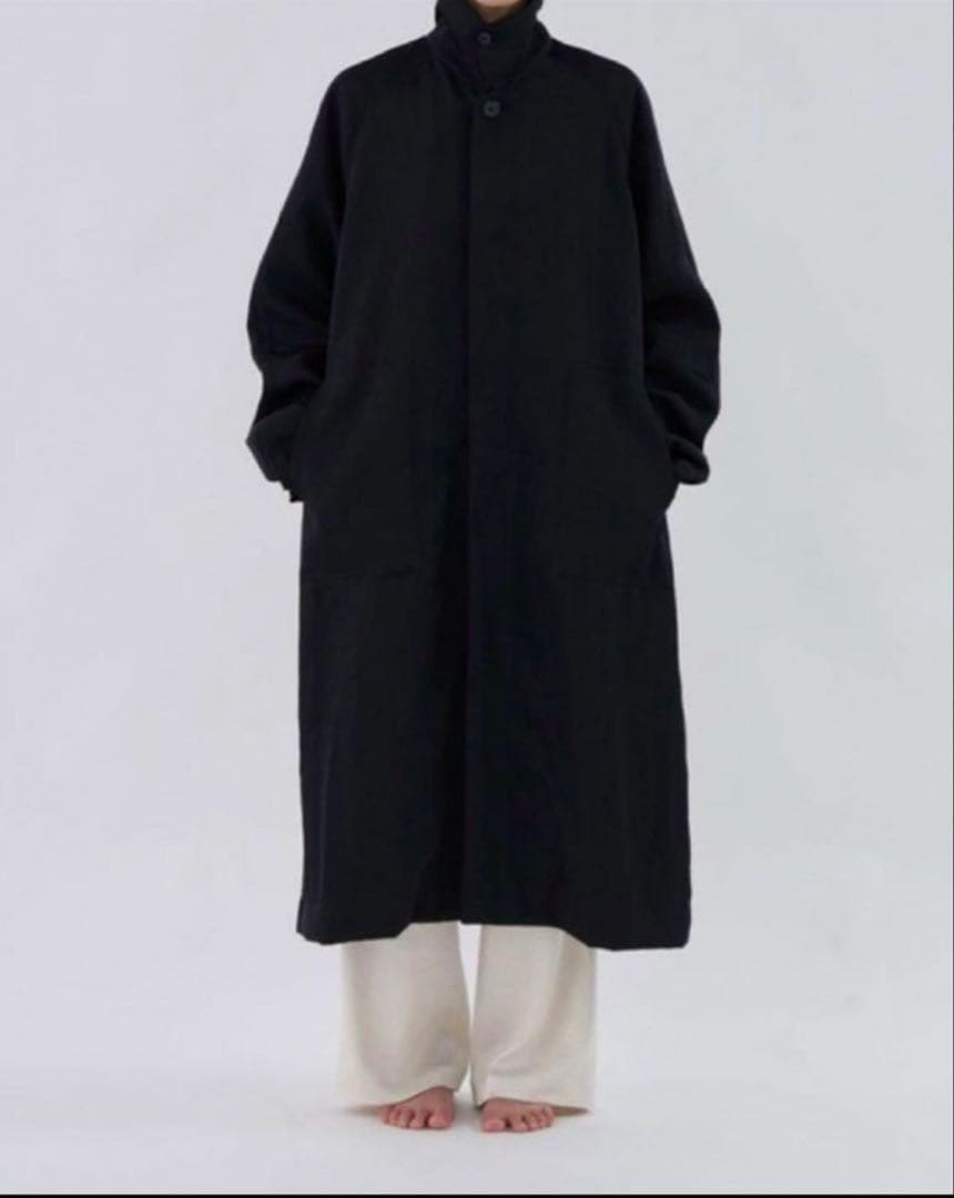 ENOF twill long coat Lサイズ　ブラック