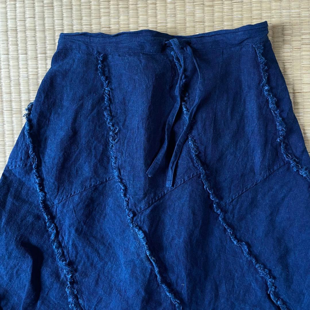 《値下げしました！》payaka フリンジ トルネード ロングスカートインディゴ