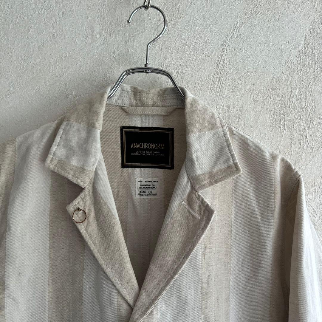 美品 Anachronom コットンリネン カバーオールジャケット