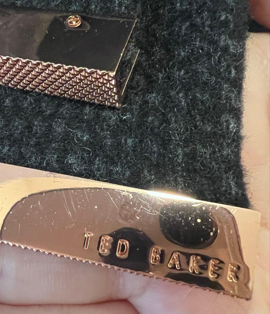 TED BAKER テッドベイカー ロングコート 裏地花柄 ストライプ ウール
