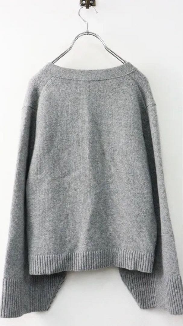 フォンデル VONDEL ウールVネックニットカーディガン グレー
