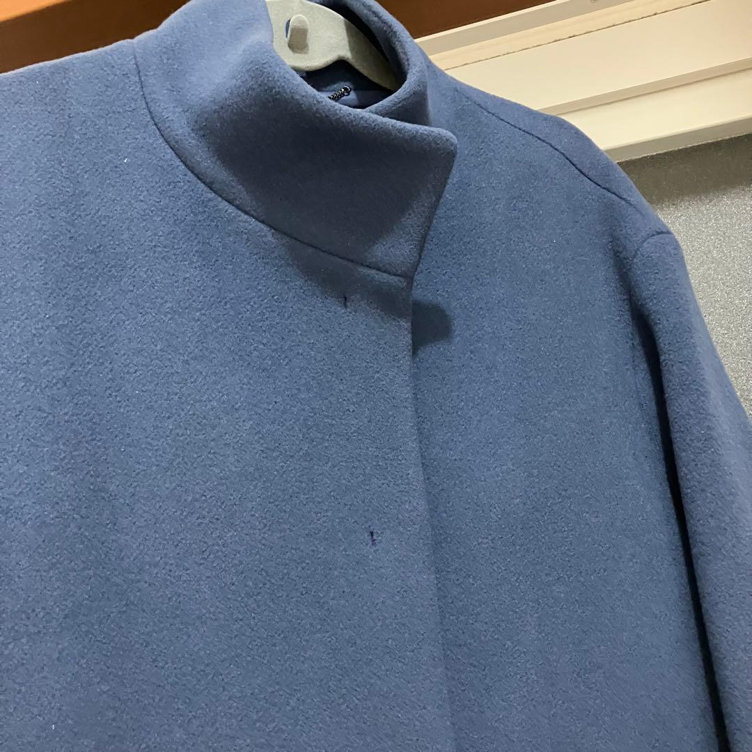 美品❣️SALE❣️23区 ウール キュプラ　ネイビー　スタンドカラー