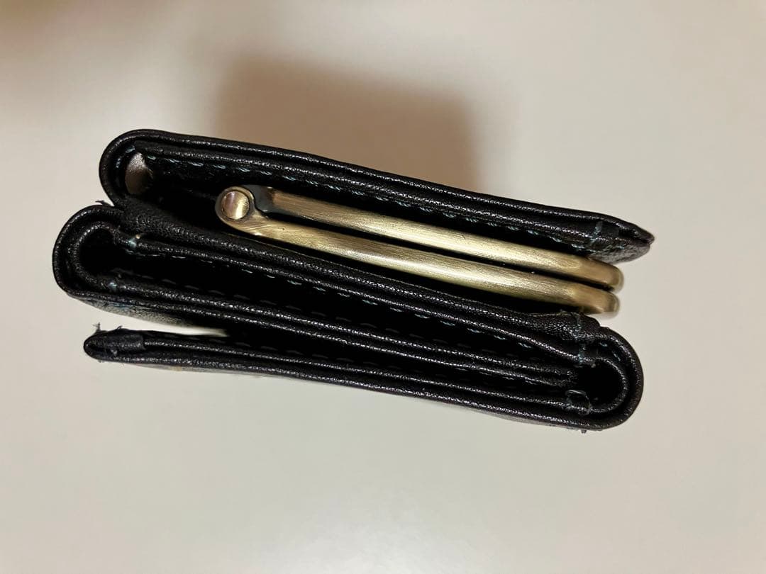 Dakota ダコタ ピチカート 三つ折り財布 ブラック がま口