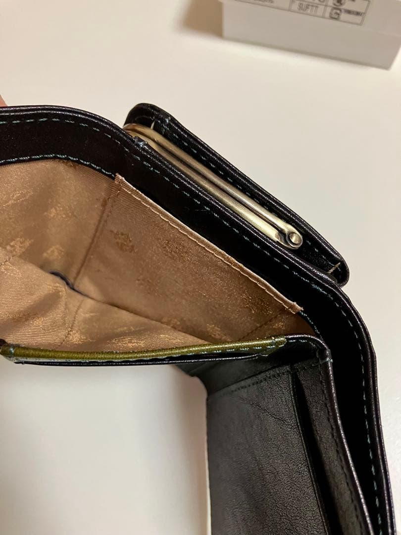 Dakota ダコタ ピチカート 三つ折り財布 ブラック がま口
