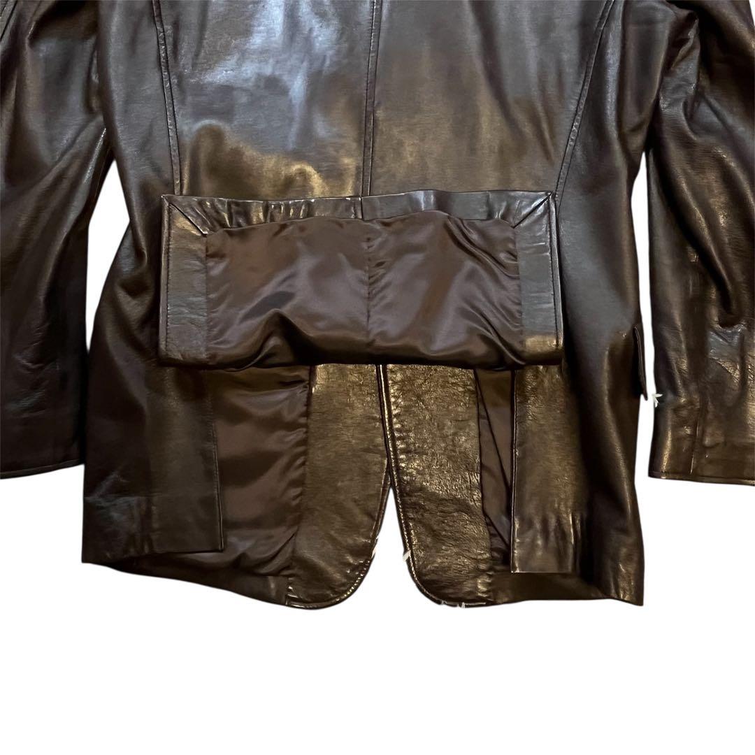 一点物　Paul Smith テーラードジャケット M ブラウン レザー 羊革