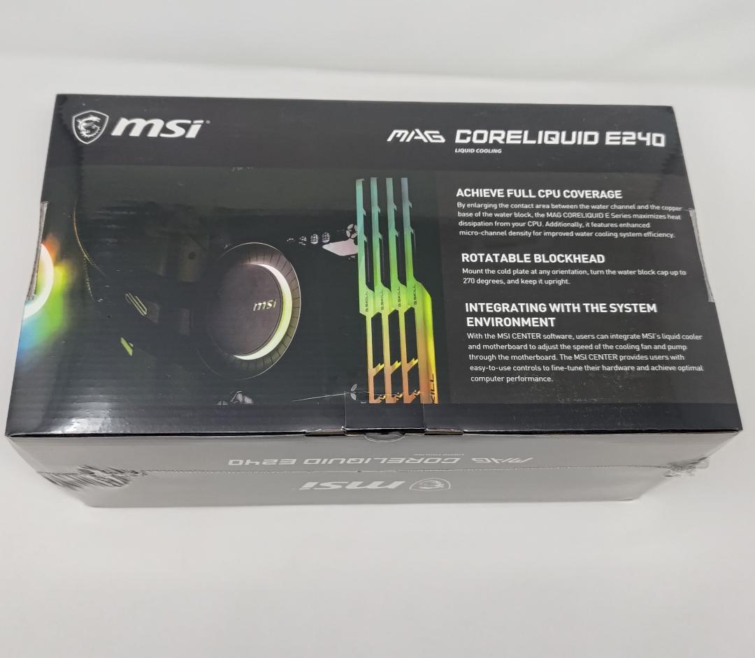 未開封　MSI 水冷クーラー MAG CORELIQUID E240 ブラック