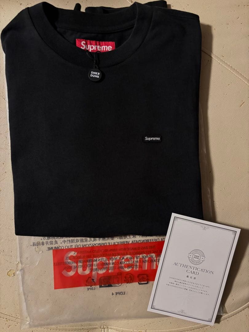 Supreme Small Box L/S Tee \"Black\" Sサイズ
