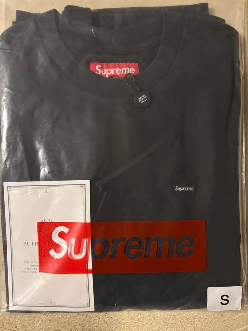 Supreme Small Box L/S Tee \"Black\" Sサイズ
