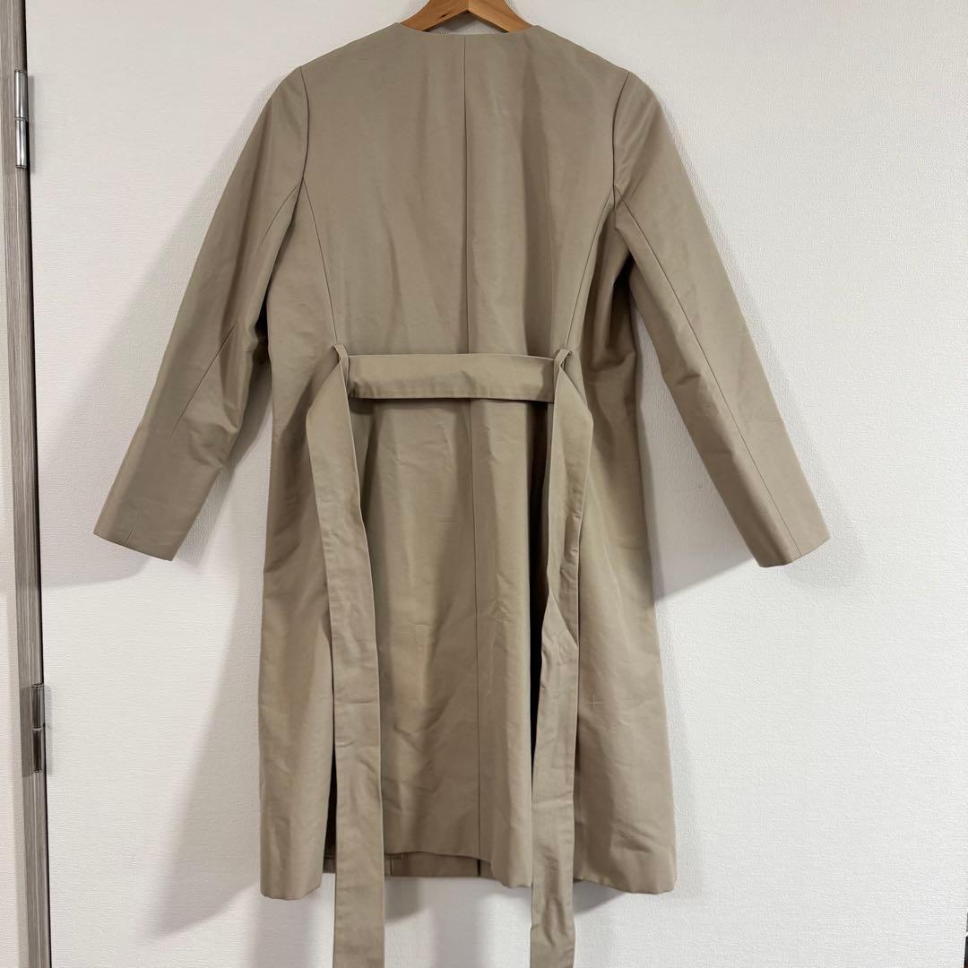 【美品】ユナイテッドアローズノーカラートレンチ 38サイズ ベージュ春秋
