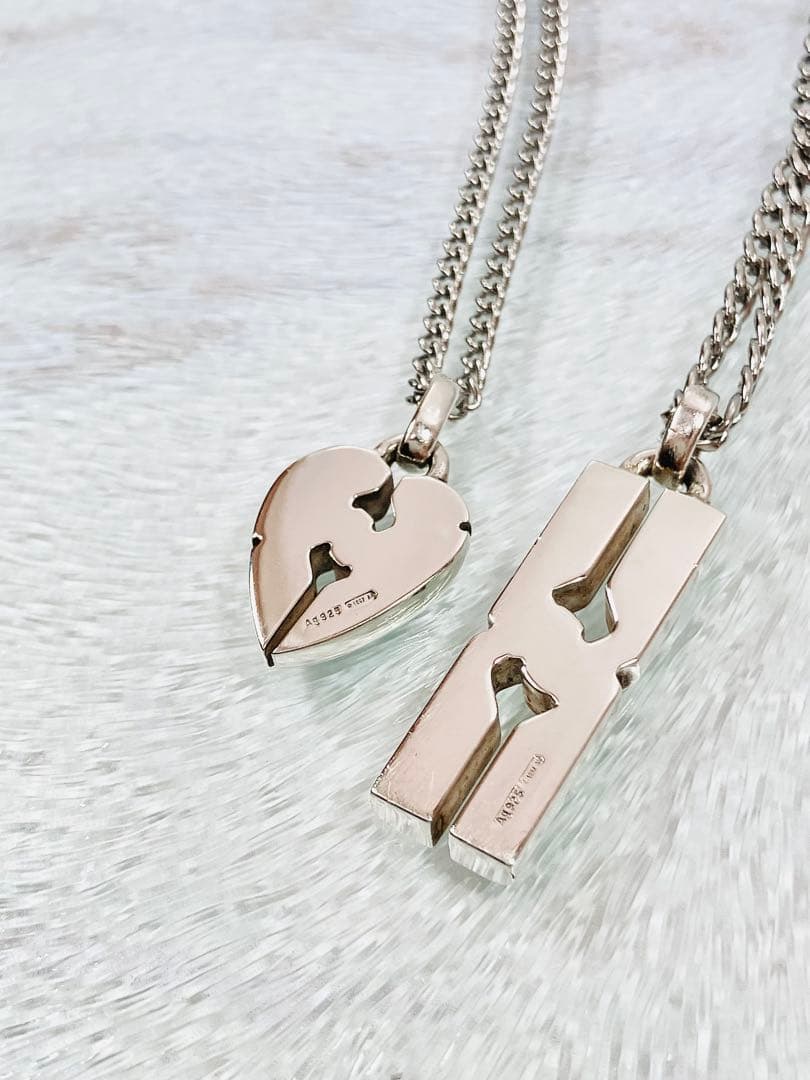 【超美品！ペアセット】GUCCI ネックレス トップ925＋社外チェーン