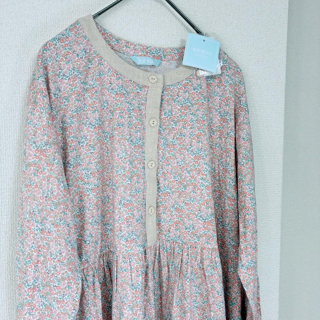 新品タグ付き✨KID BLUE ワンピース　小花柄パジャマ　キッドブルー
