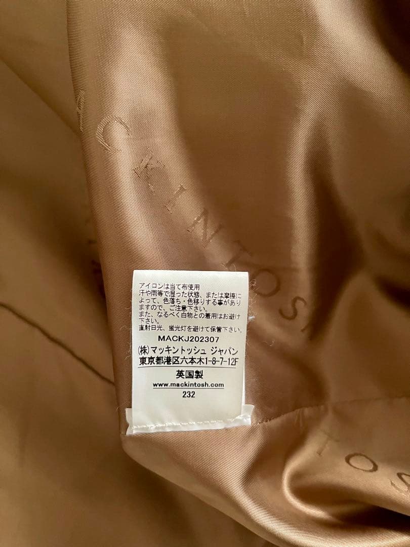美品MACKINTOSH チェック柄 ロングコート サイズ8