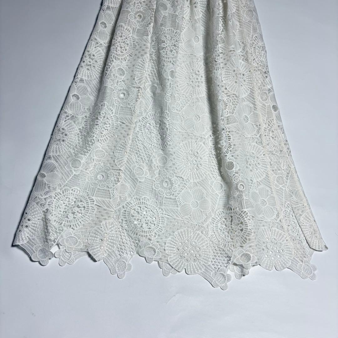 IENA luana コットンレース 巻きスカート ラップスカート ホワイト