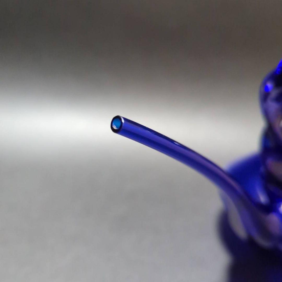 ガラス 硝子 ちろり コバルトブルー 瑠璃色