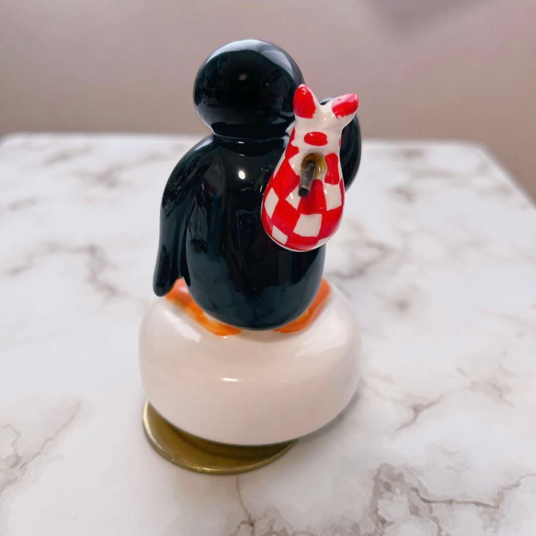 【値下げ】ピングーオルゴール Pingu アンティーク 陶器製 匿名配送