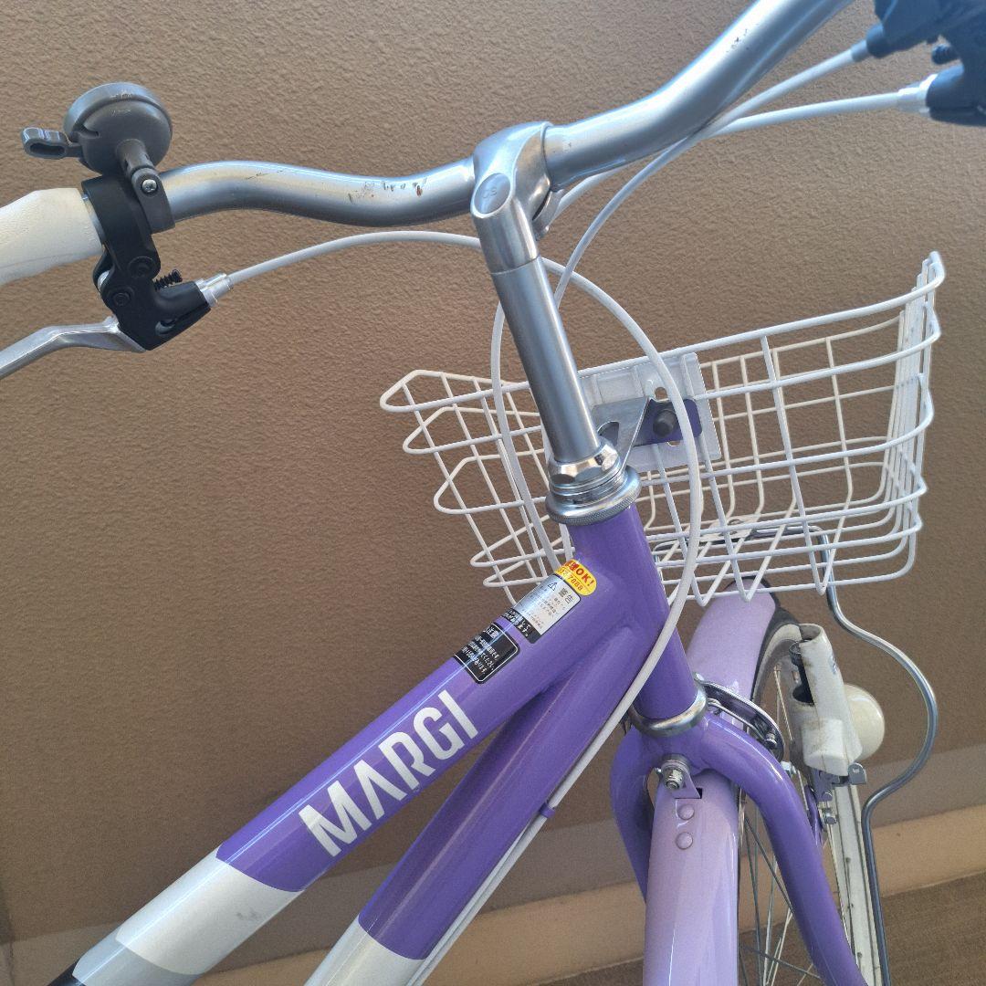 ダイワ MARGI 24インチ 子供用自転車 パープル/ブラック 引取り限定！