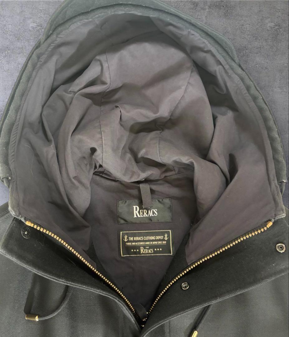 THE RERACS ザリラクス　ウールモッズコート　ブラック　38　極美品