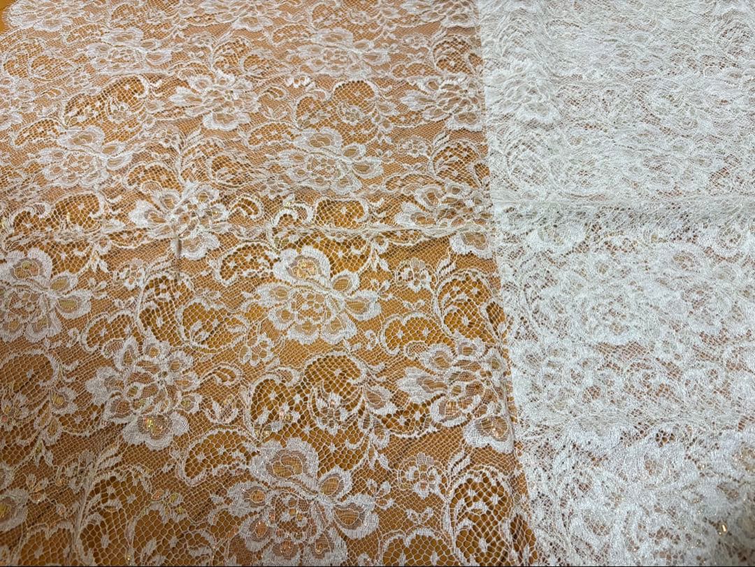 Christian dior お花柄レース　 ストール　ラメ感あり
