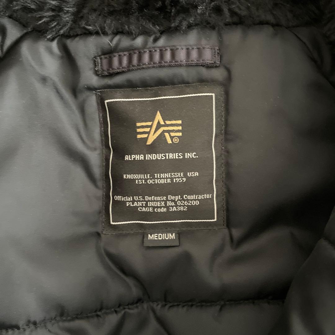 Alpha Industries ブラック フライトジャケット M N-3B