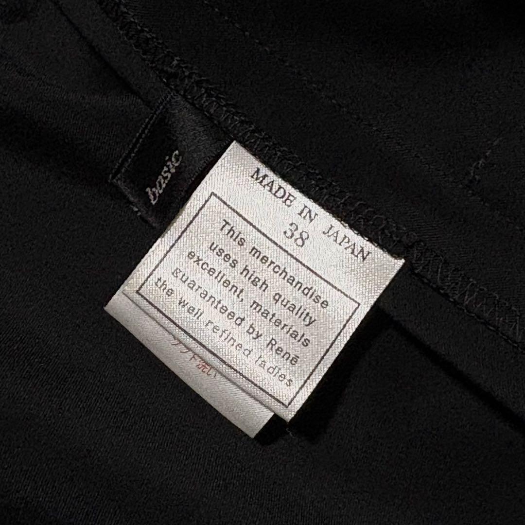 【極美品】 Rene basic ノースリーブ 切り替え ワンピース 38 黒