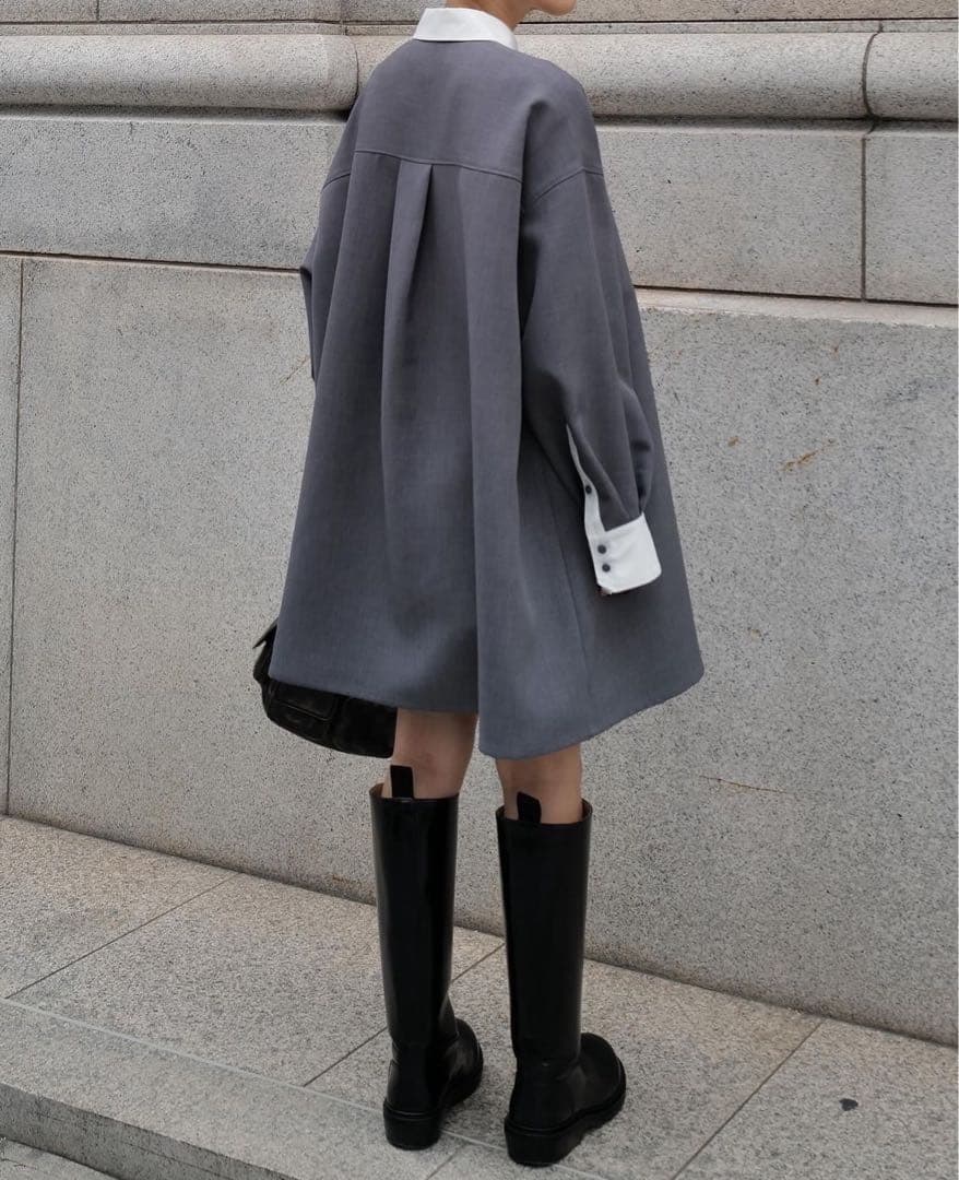 machatt　マチャット　ダブルクロスバイカラーワンピース