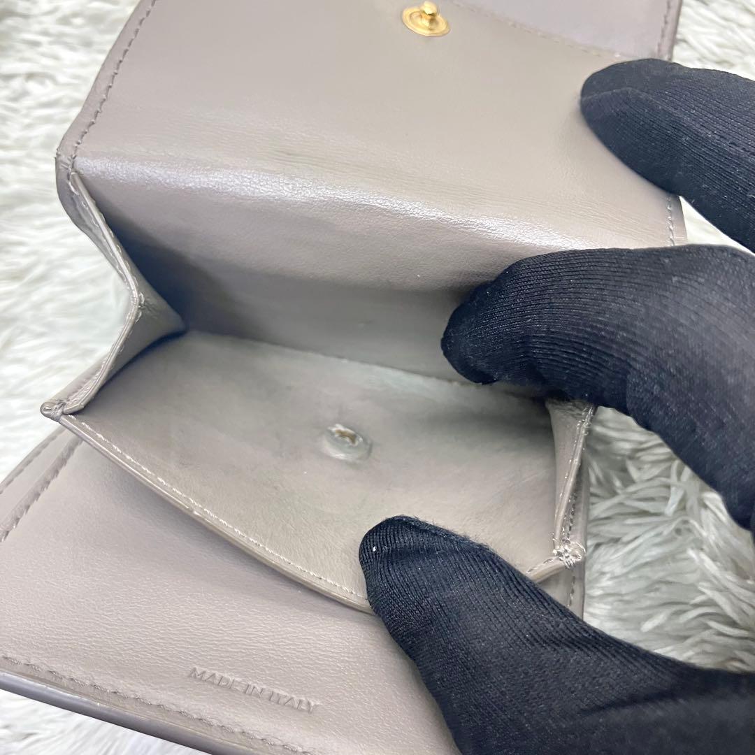 美品✨ CELINE 三つ折り財布 トリオンフ スモールフラップ カーキ