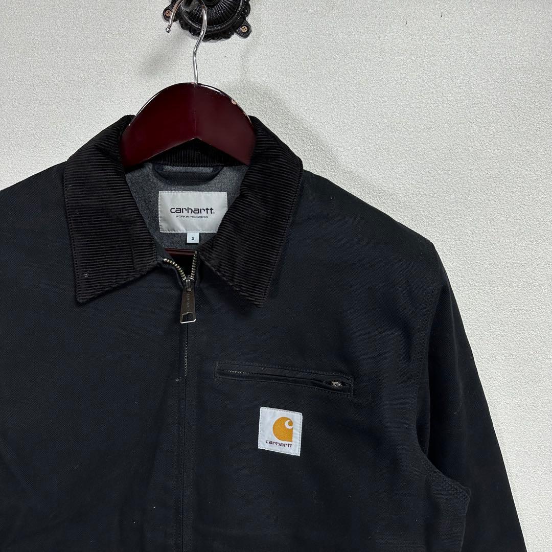 carhartt wip デトロイトジャケット 黒 S アメカジ バイカー