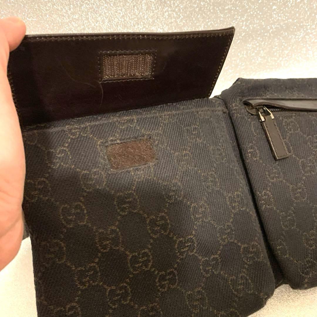 グッチ　ウエストポーチ:ボディバッグ　ファブリック×レザー