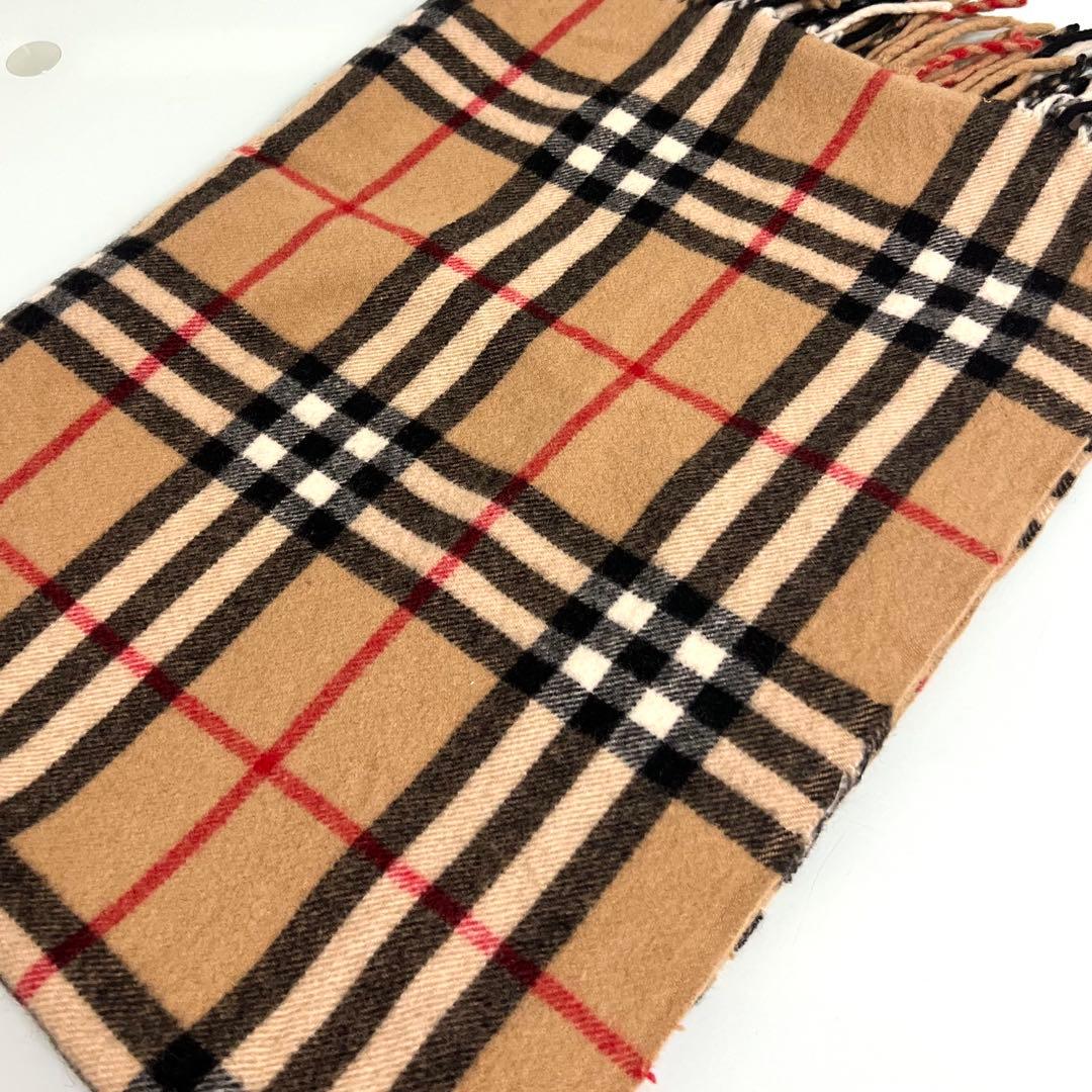 『美品』バーバリー ひざ掛け メガチェック ウール 大判 西川産業