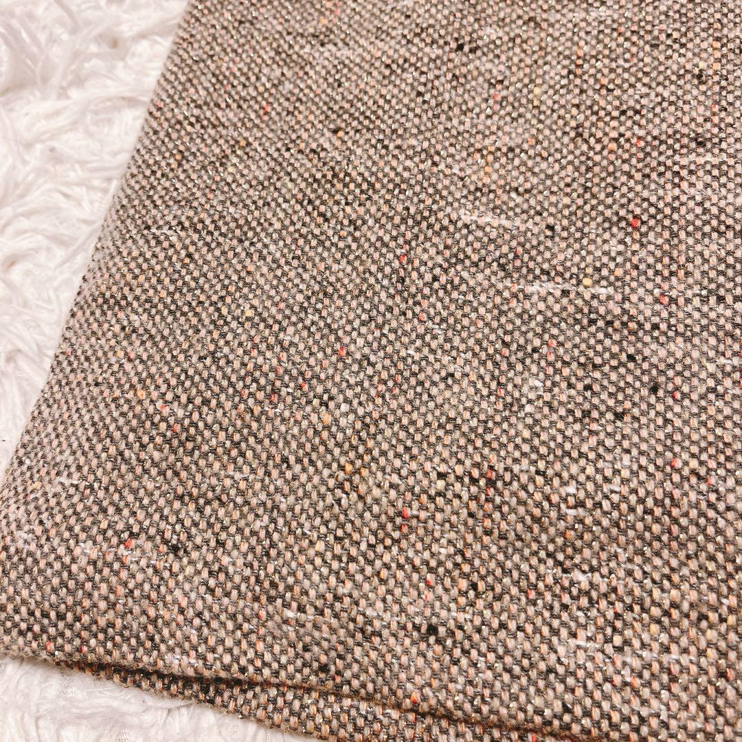 TOCCA トッカ ラメ ツイード ドレス ワンピース Iライン リボン 膝下