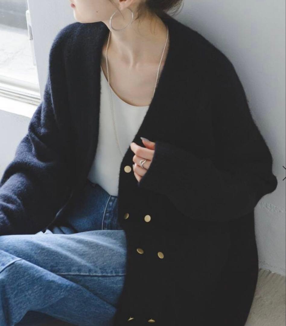 24AW NOBLE ノーブル　ヤク100% ニットカーディガン　金ボタン