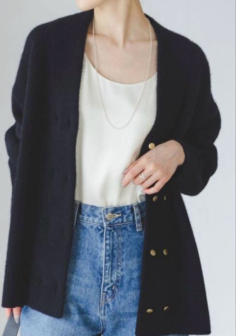 24AW NOBLE ノーブル　ヤク100% ニットカーディガン　金ボタン